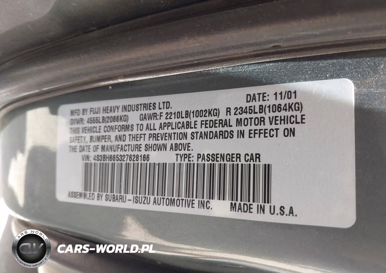 2002 Subaru Outback VIN:4S3BH665327628166 - 9