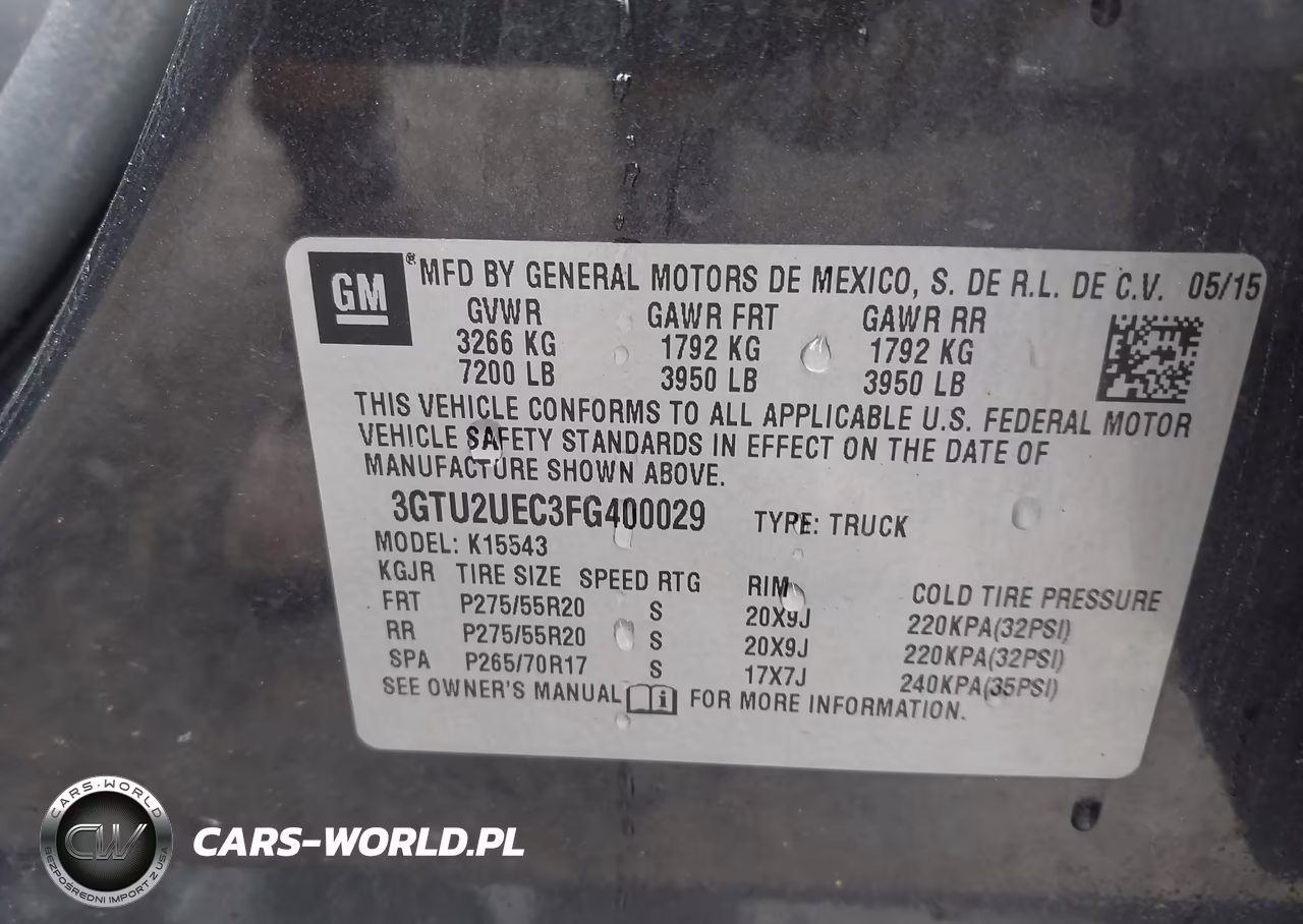 2015 GMC Sierra 1500 Sle VIN:3GTU2UEC3FG400029 - 9