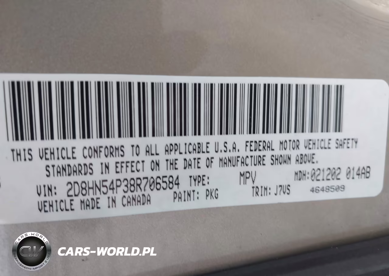 2008 Dodge Grand Caravan Sxt VIN:2D8HN54P38R706584 - 9