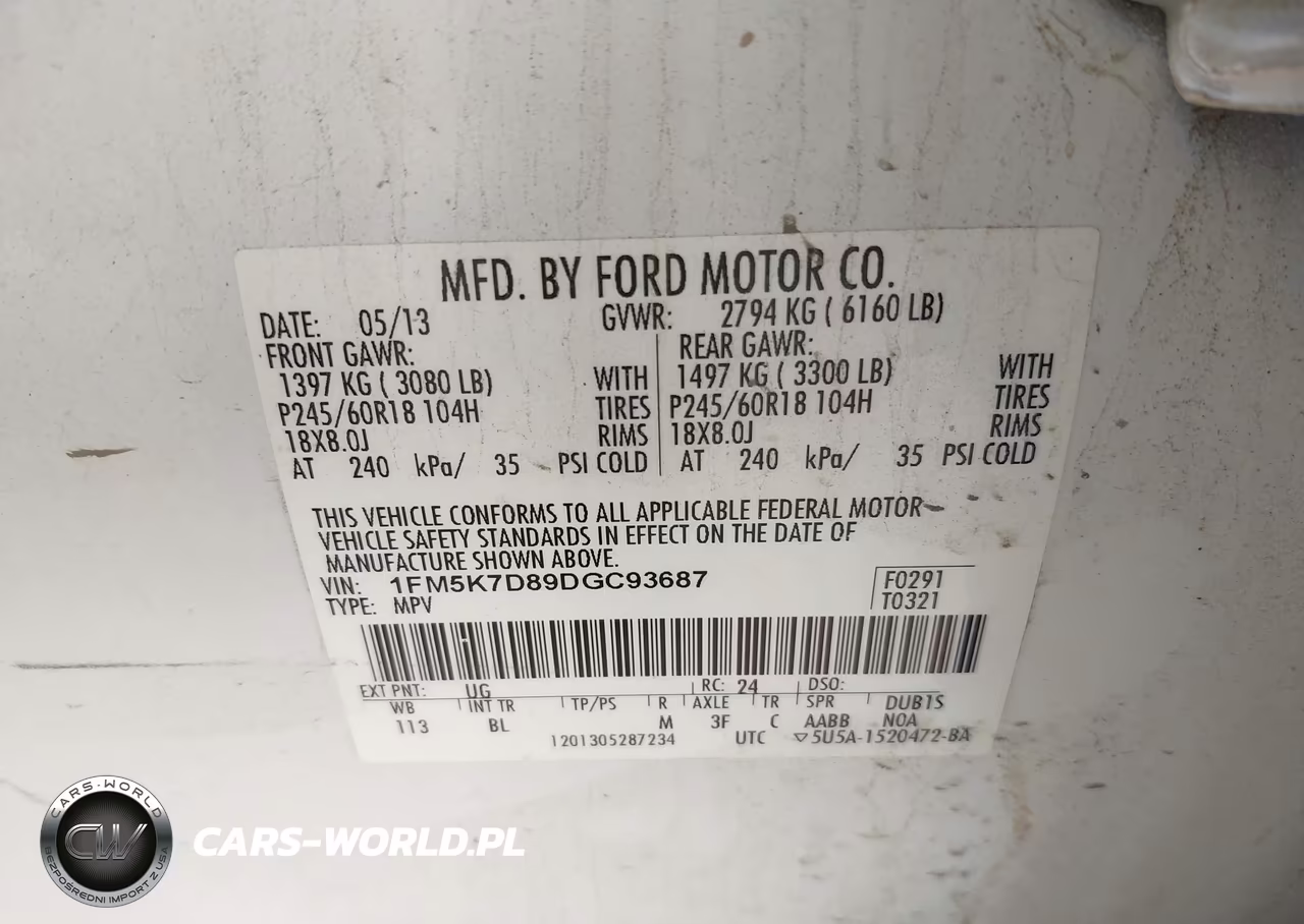 2013 Ford Explorer Xlt VIN:1FM5K7D89DGC93687 - 9