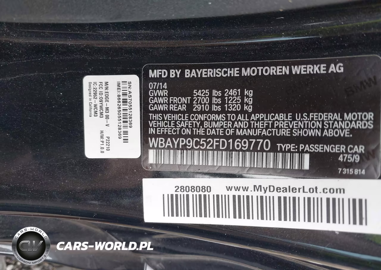 2015 BMW 650I VIN:WBAYP9C52FD169770 - 9
