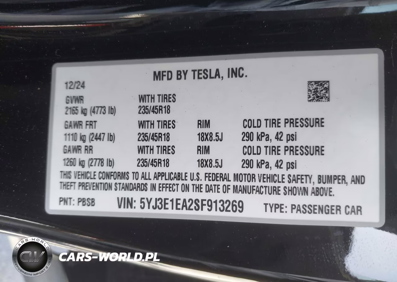2025 Tesla Model 3 Long Range Rear-Wheel Drive-Standard Rear-Wheel Drive VIN:5YJ3E1EA2SF913269 - 9