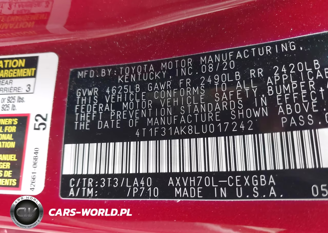 2020 Toyota Camry Hybrid Xle VIN:4T1F31AK8LU017242 - 9