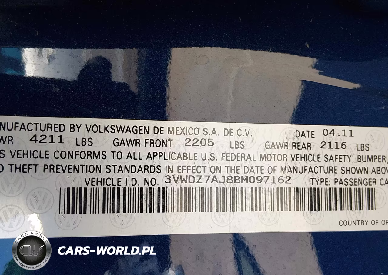 2011 Volkswagen Jetta 2.5L Se VIN:3VWDZ7AJ8BM097162 - 9