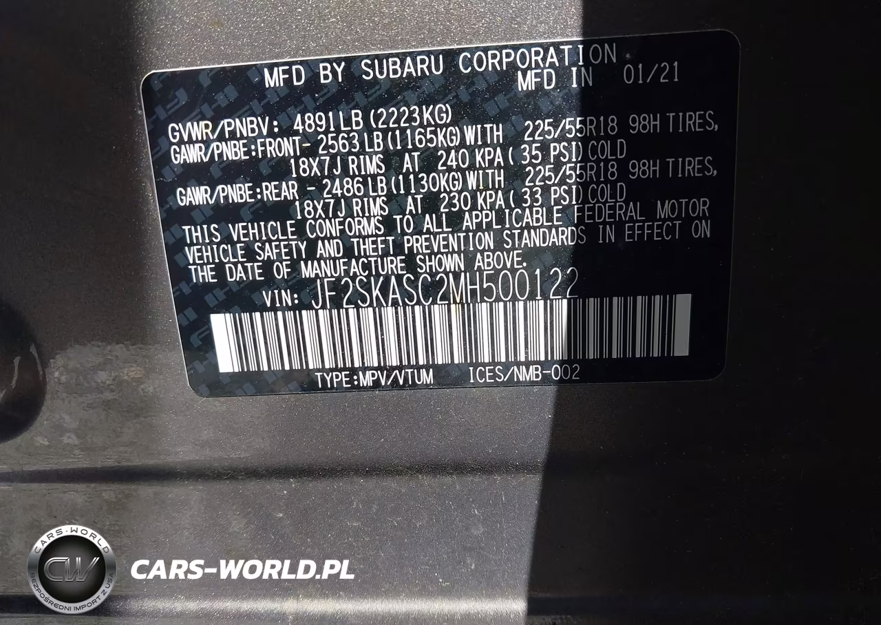 2021 Subaru Forester Limited VIN:JF2SKASC2MH500122 - 9