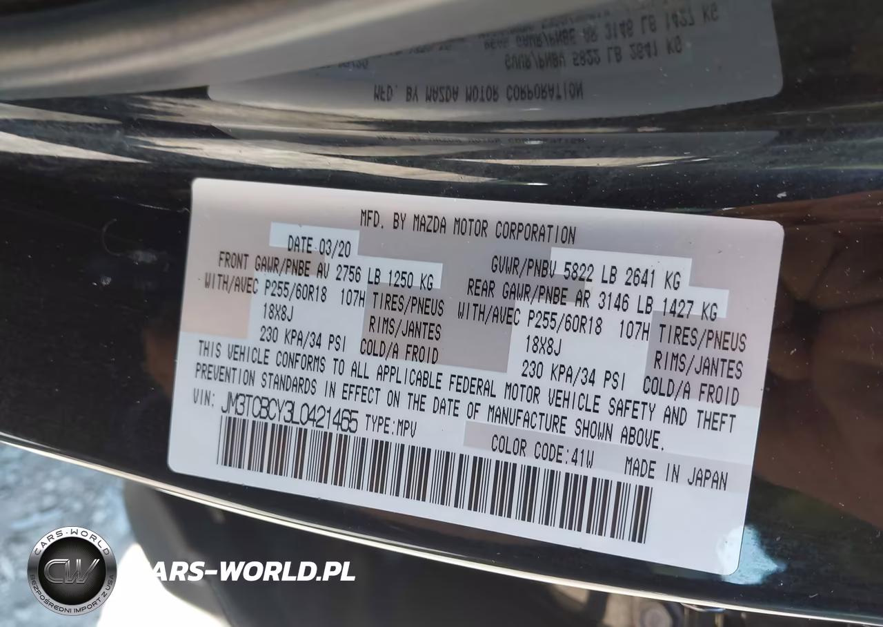2020 Mazda Cx-9 Touring VIN:JM3TCBCY3L0421465 - 9