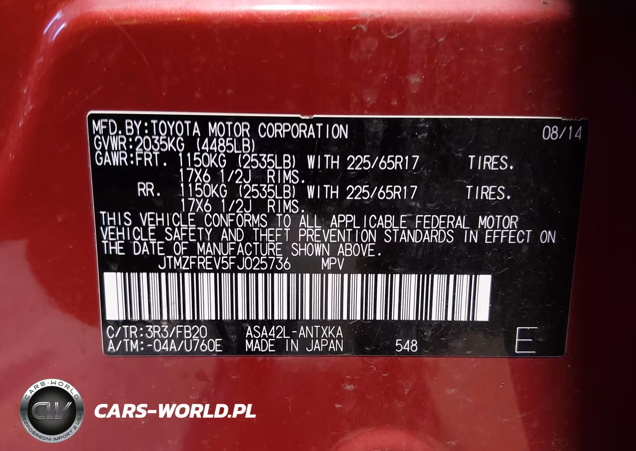 2015 Toyota Rav4 Le VIN:JTMZFREV5FJ025736 - 9