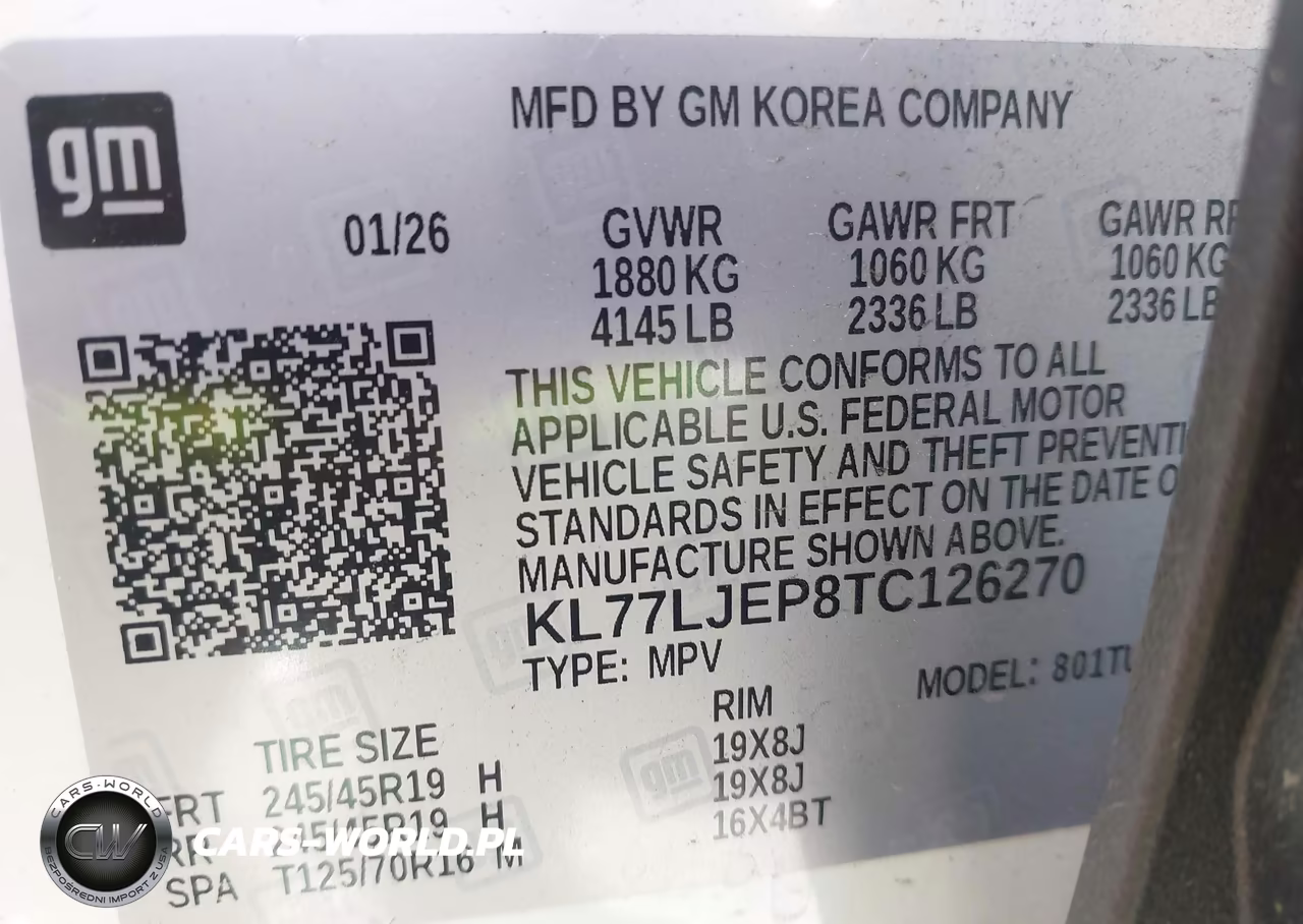 2026 Chevrolet Trax Fwd 2Rs VIN:KL77LJEP8TC126270 - 9