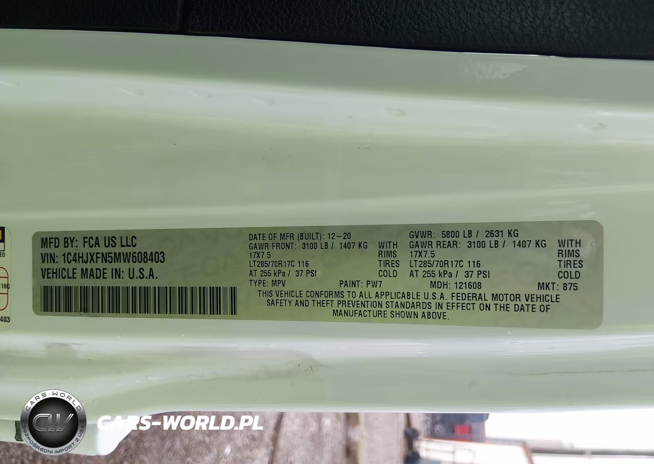 2021 Jeep Wrangler Unlimited Rubicon 4X4 VIN:1C4HJXFN5MW608403 - 9