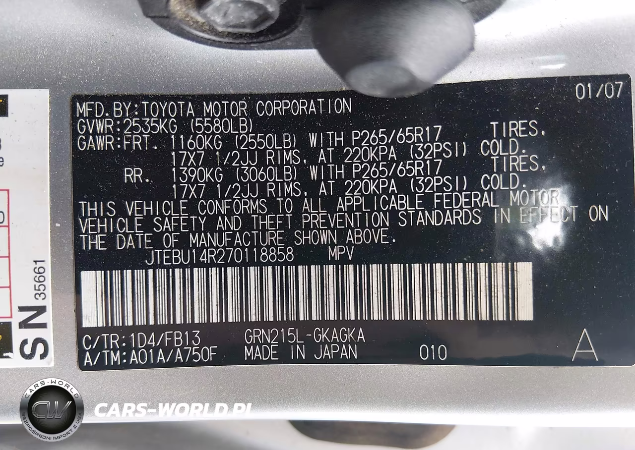 2007 Toyota 4Runner Sr5 Sport VIN:JTEBU14R270118858 - 9