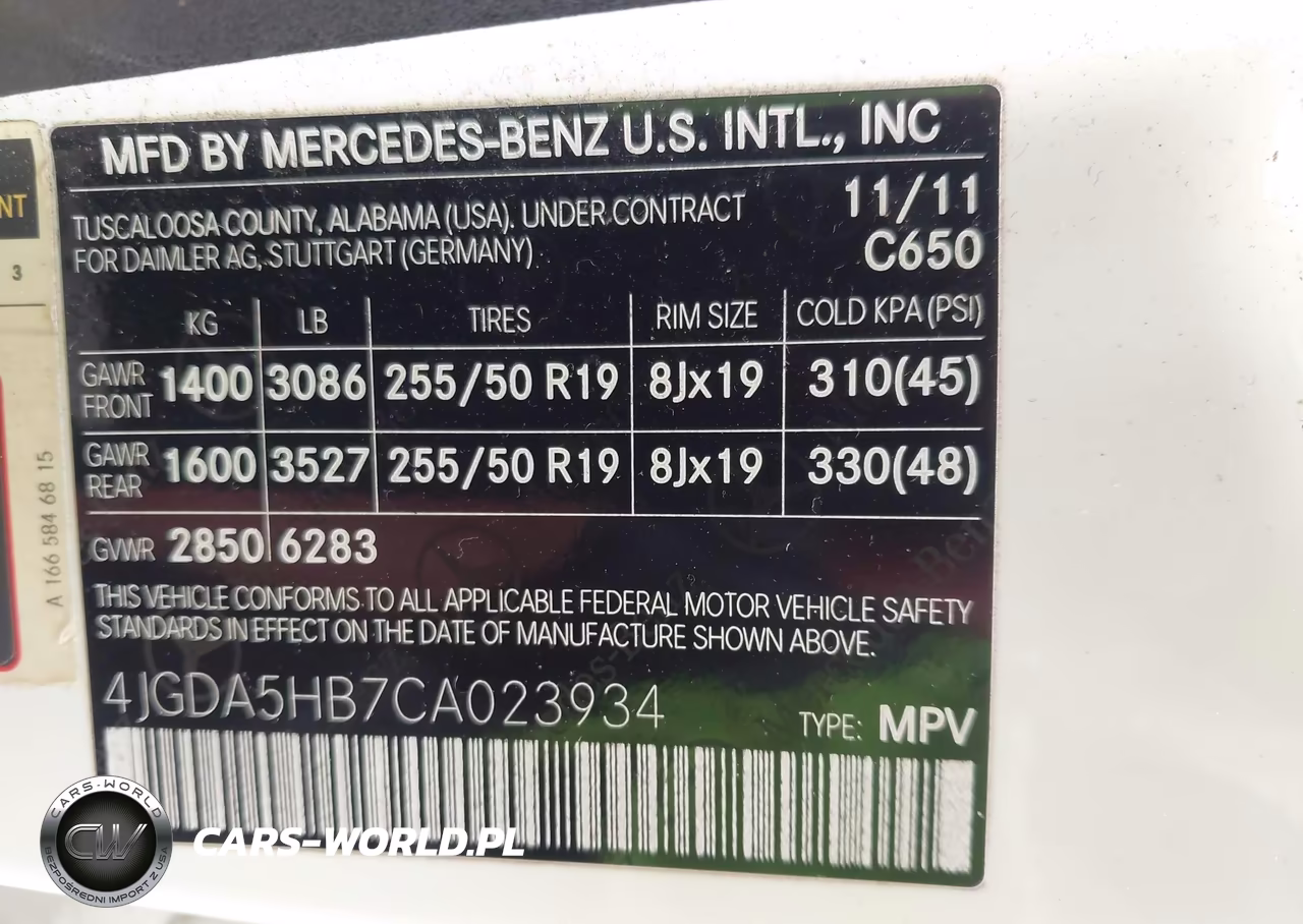 2012 Mercedes-Benz Ml 350 4Matic VIN:4JGDA5HB7CA023934 - 8