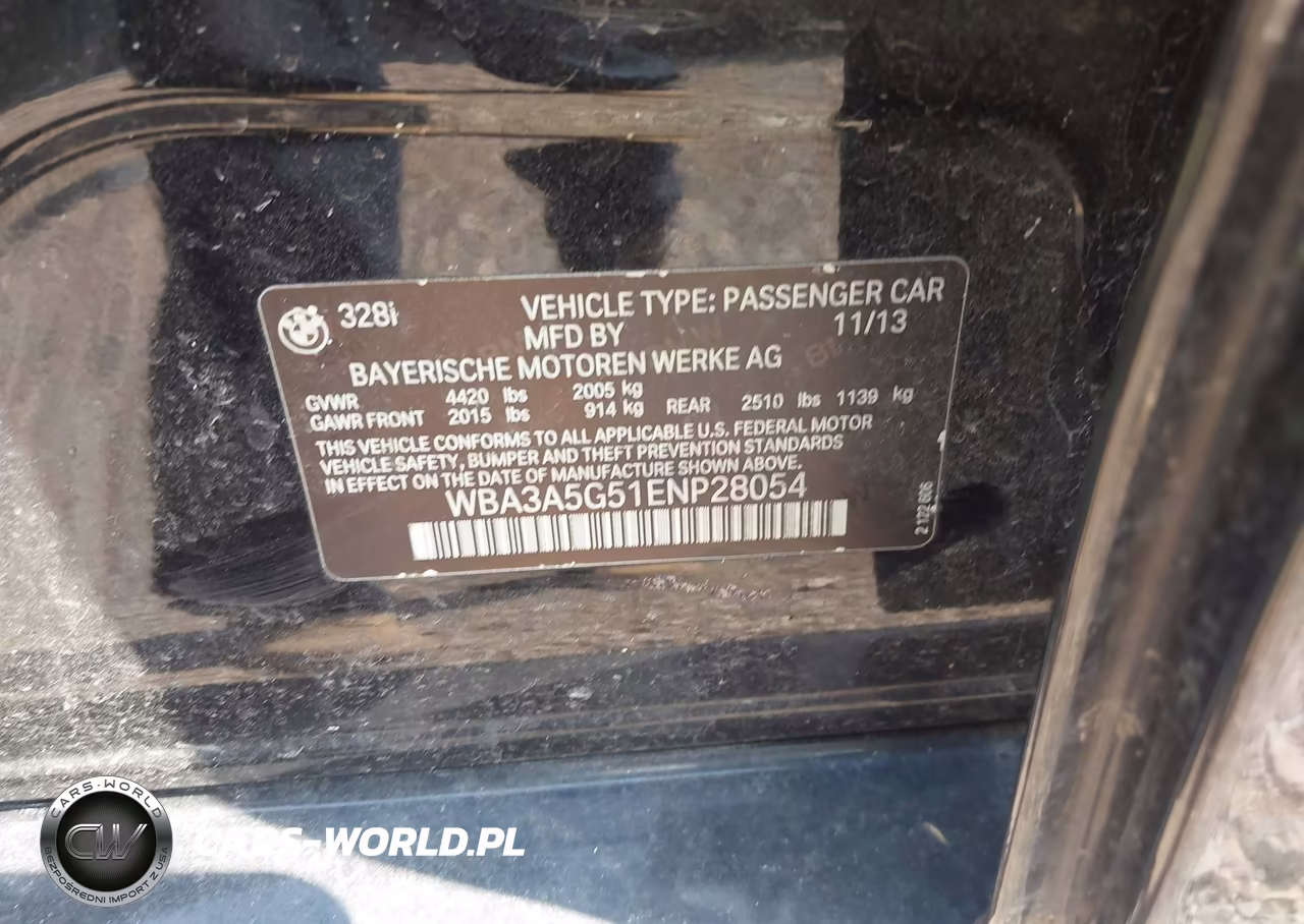 2014 BMW 328I VIN:WBA3A5G51ENP28054 - 9