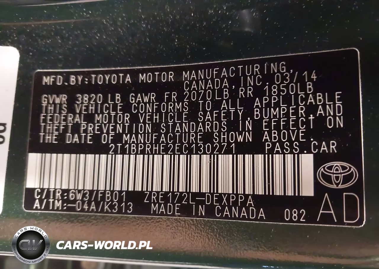 2014 Toyota Corolla Le Eco Plus VIN:2T1BPRHE2EC130271 - 9