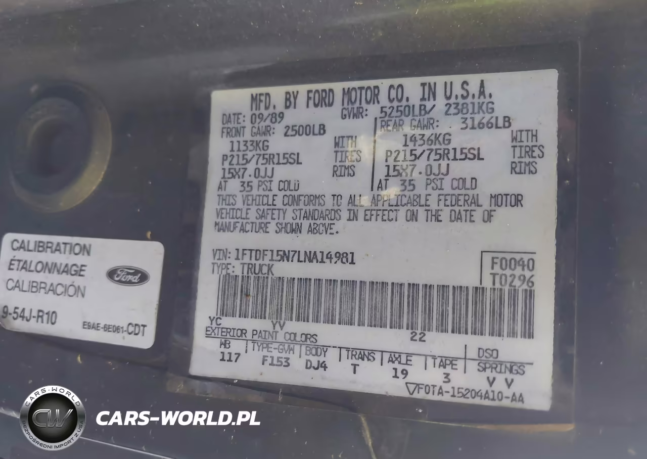 1990 Ford F150 VIN:1FTDF15N7LNA14981 - 9