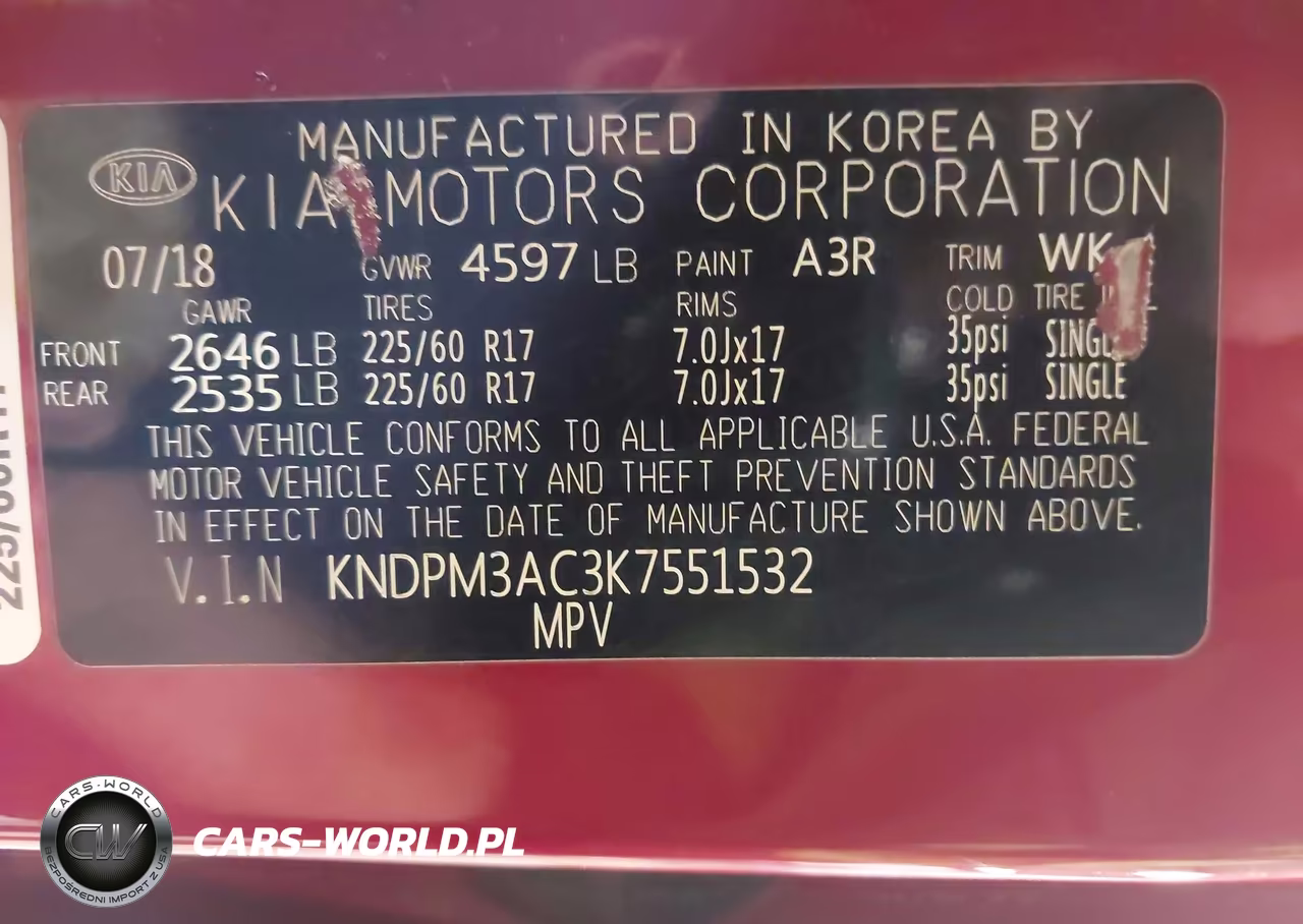 2019 Kia Sportage Lx VIN:KNDPM3AC3K7551532 - 9
