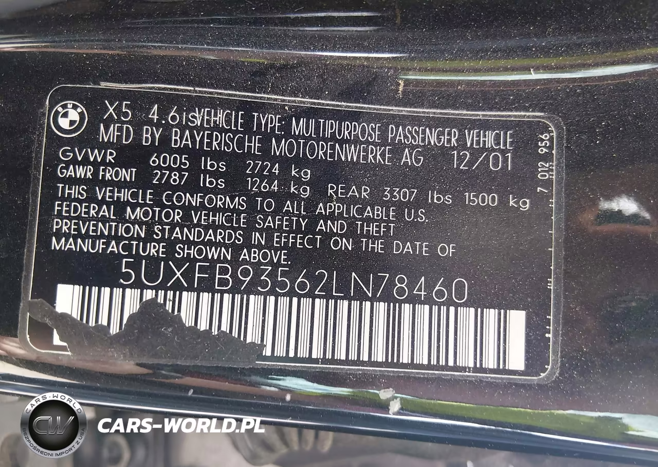 2002 BMW X5 4.6Is VIN:5UXFB93562LN78460 - 9