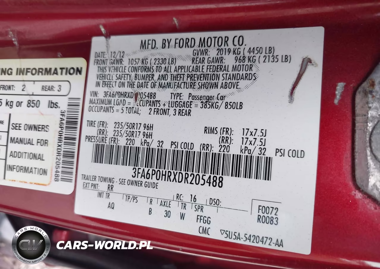 2013 Ford Fusion Se VIN:3FA6P0HRXDR205488 - 9