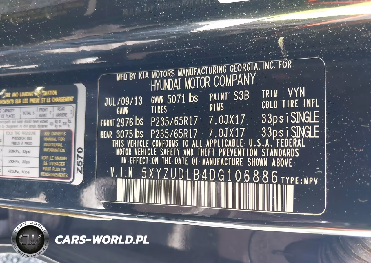 2013 Hyundai Santa Fe Sport VIN:5XYZUDLB4DG106886 - 9