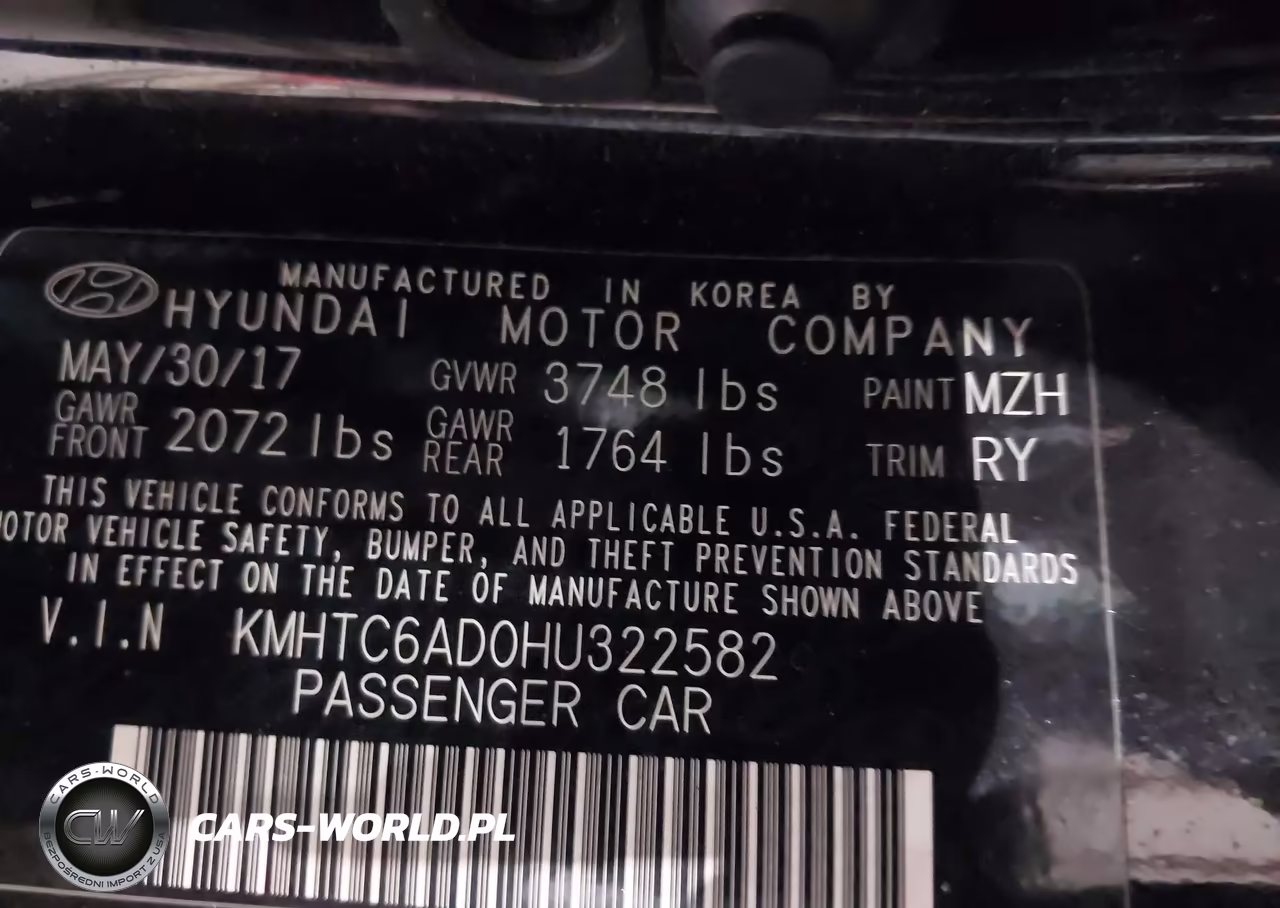 2017 Hyundai Veloster VIN:KMHTC6AD0HU322582 - 9