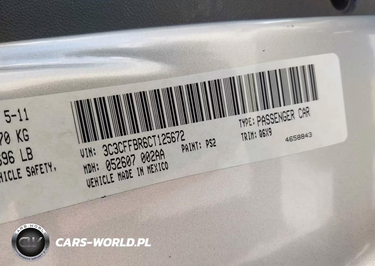 2012 Fiat 500 Sport VIN:3C3CFFBR6CT125672 - 9