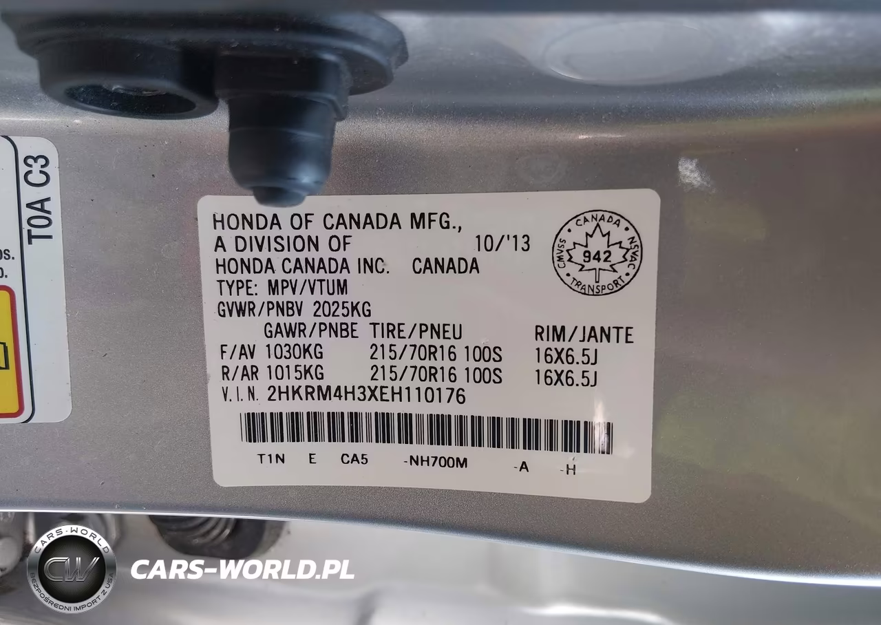 2014 Honda Cr-V Lx VIN:2HKRM4H3XEH110176 - 9