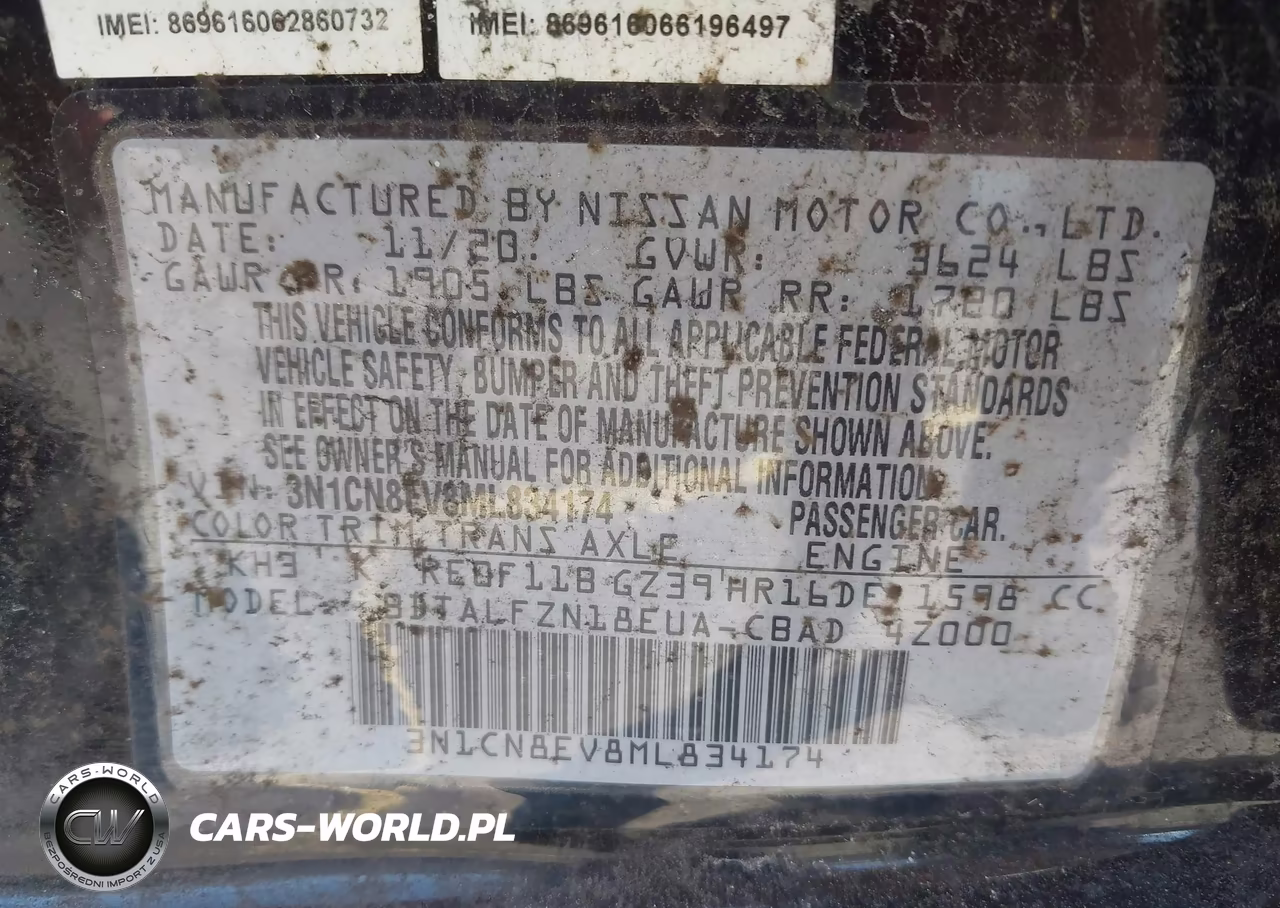 2021 Nissan Versa Sv Xtronic Cvt VIN:3N1CN8EV8ML834174 - 9