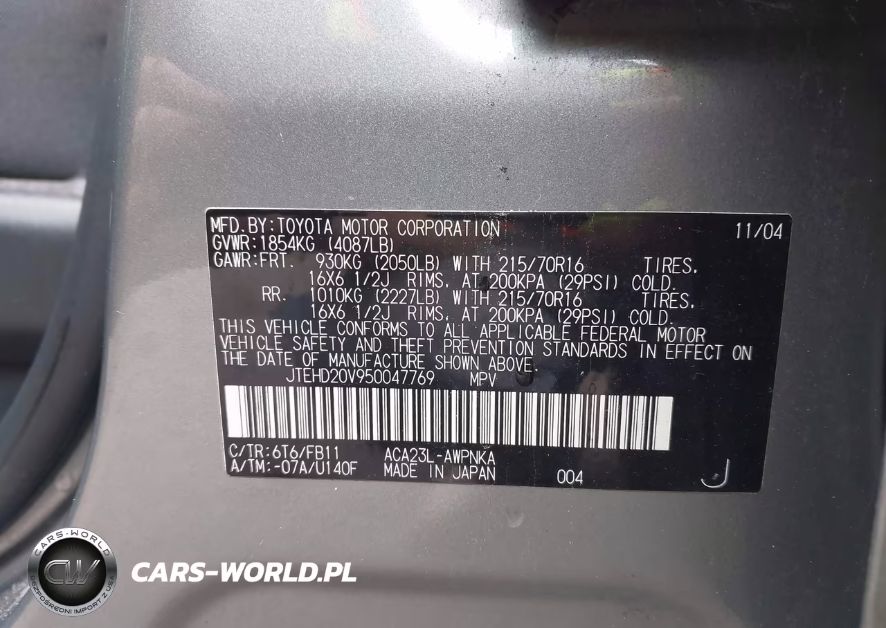 2005 Toyota Rav4 VIN:JTEHD20V950047769 - 9