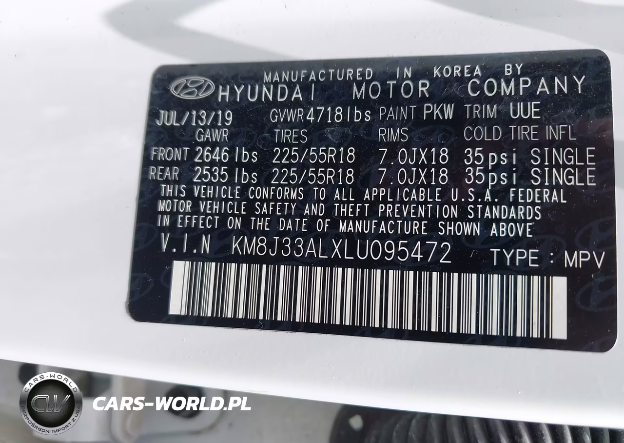 2020 Hyundai Tucson Limited VIN:KM8J33ALXLU095472 - 9