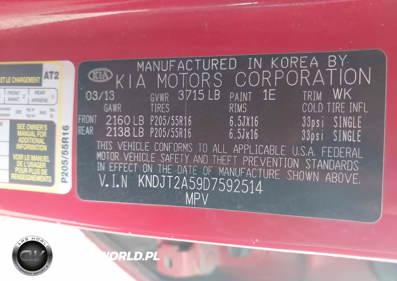 2013 Kia Soul VIN:KNDJT2A59D7592514 - 9
