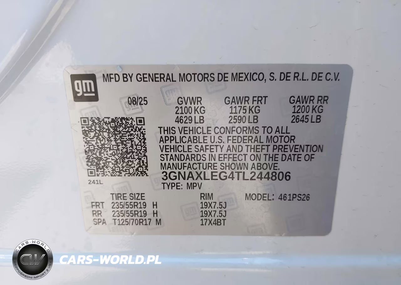2026 Chevrolet Equinox Fwd Rs VIN:3GNAXLEG4TL244806 - 9