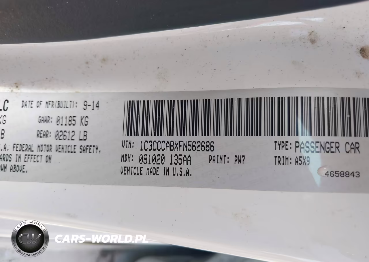 2015 Chrysler 200 Limited VIN:1C3CCCABXFN562686 - 9