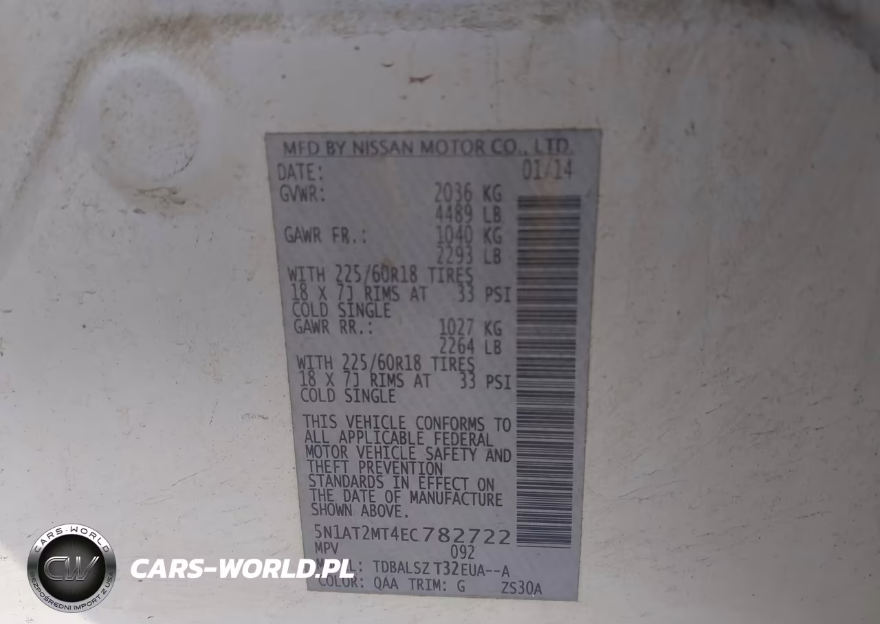 2014 Nissan Rogue Sl VIN:5N1AT2MT4EC782722 - 9