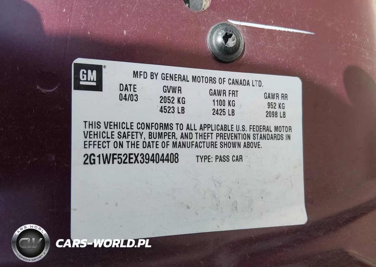 2003 Chevrolet Impala VIN:2G1WF52EX39404408 - 9