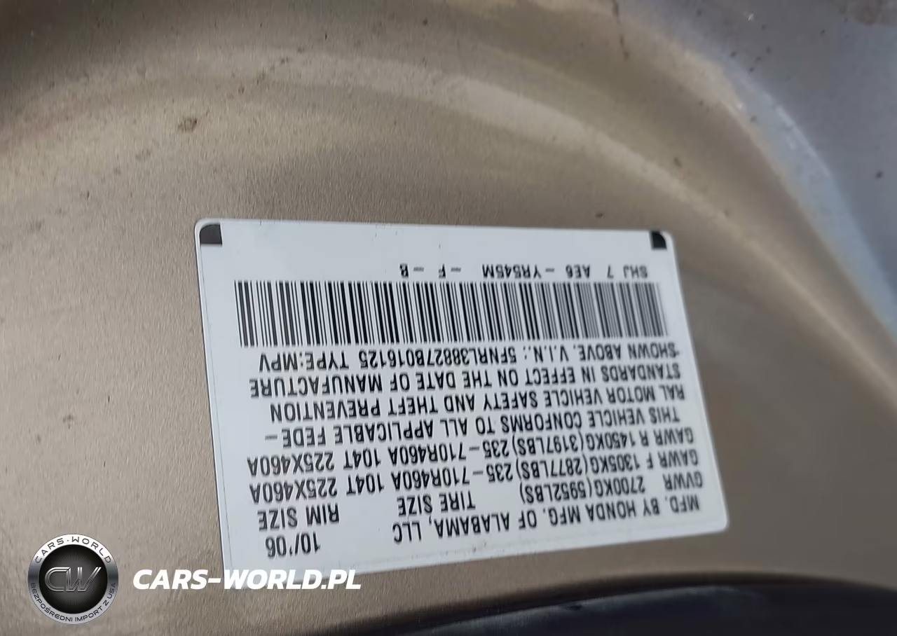 2007 Honda Odyssey Touring VIN:5FNRL38827B016125 - 9