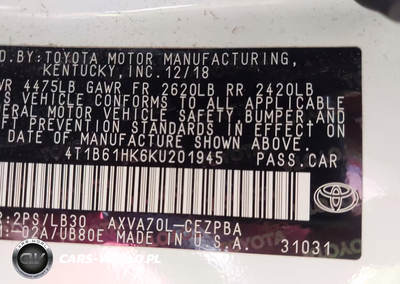 2019 Toyota Camry Xse VIN:4T1B61HK6KU201945 - 9