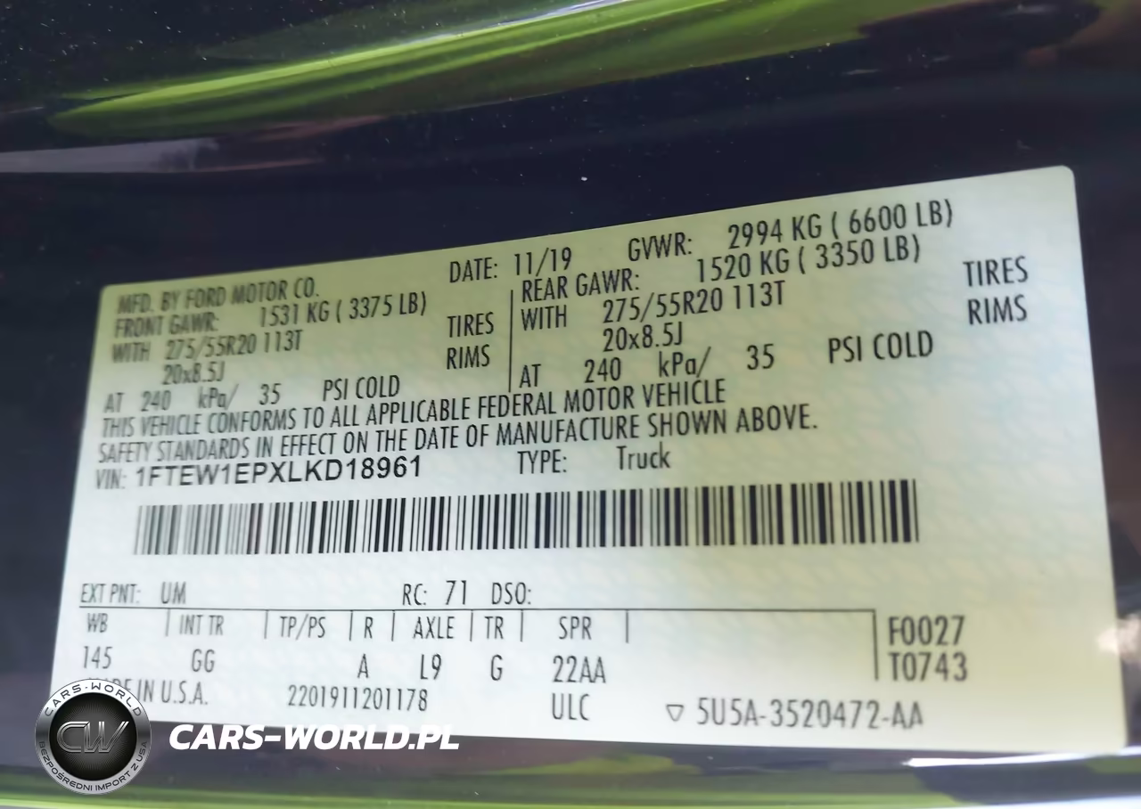 2020 Ford F-150 Xl VIN:1FTEW1EPXLKD18961 - 9
