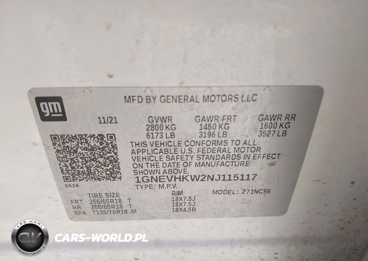2022 Chevrolet Traverse Awd Lt Leather VIN:1GNEVHKW2NJ115117 - 9