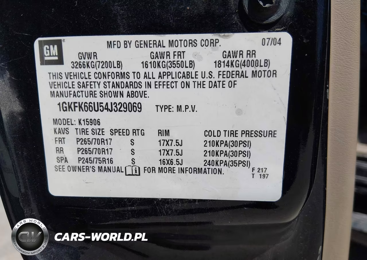 2004 GMC Yukon Xl 1500 Denali VIN:1GKFK66U54J329069 - 9