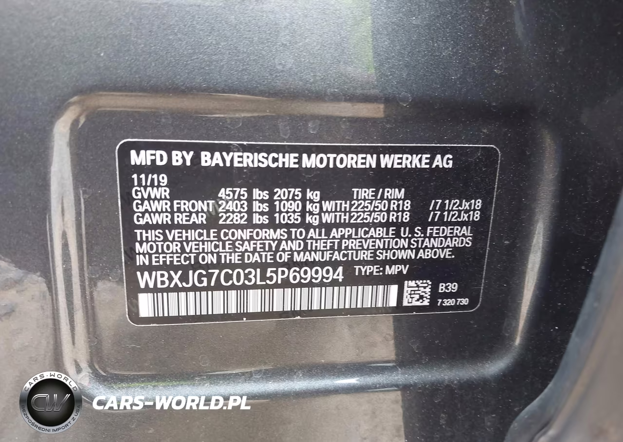 2020 BMW X1 Sdrive28I VIN:WBXJG7C03L5P69994 - 9