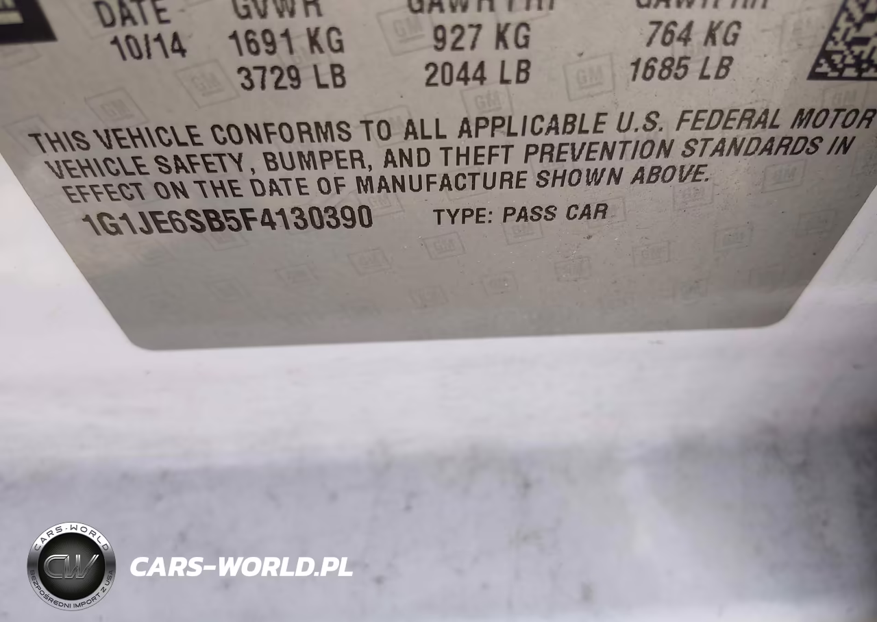 2015 Chevrolet Sonic Ltz Auto VIN:1G1JE6SB5F4130390 - 9