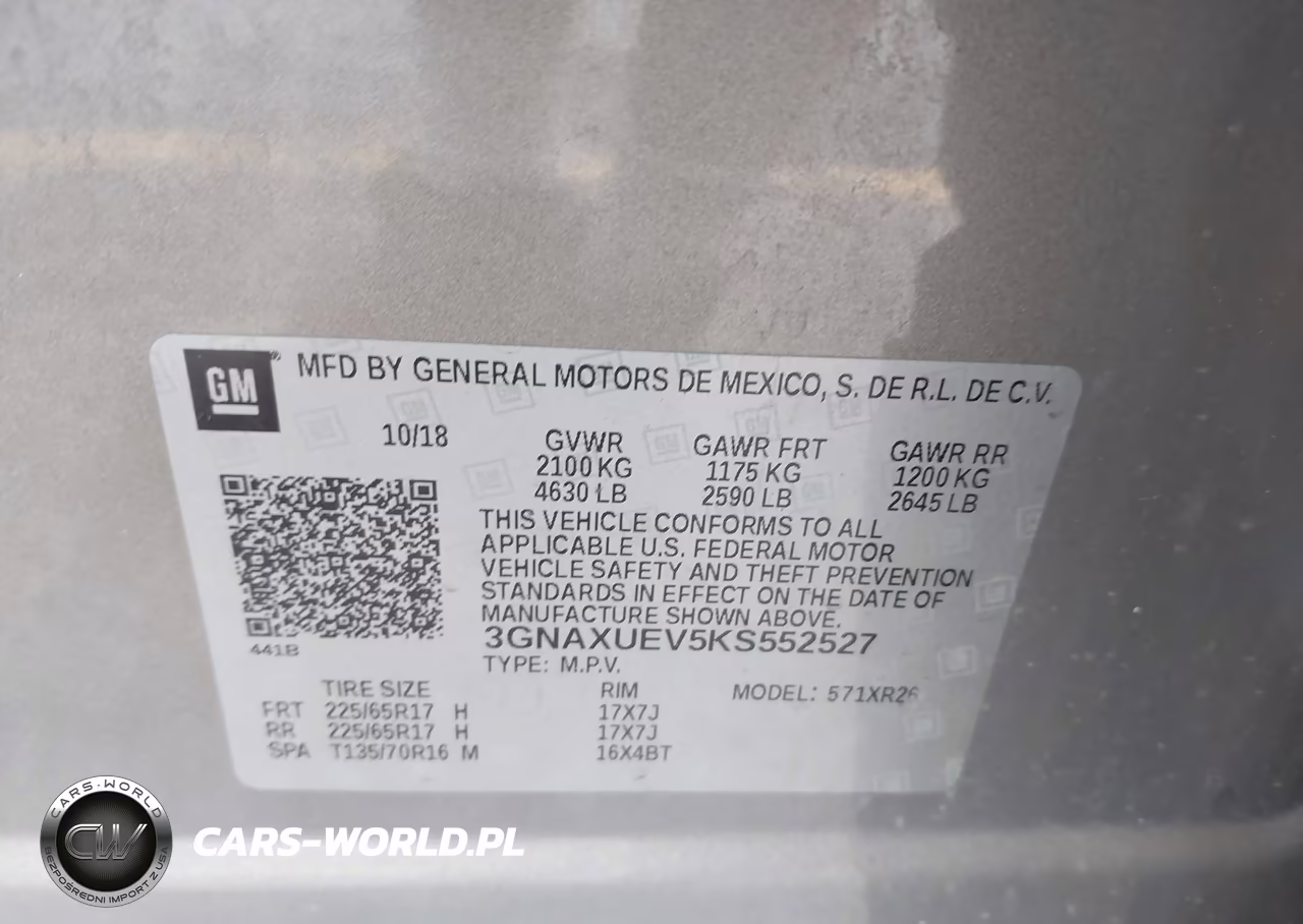 2019 Chevrolet Equinox Lt VIN:3GNAXUEV5KS552527 - 9
