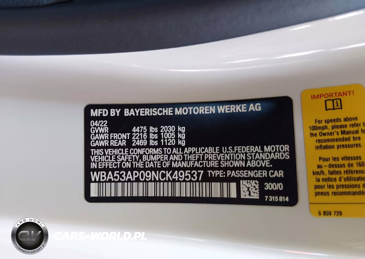 2022 BMW 430I VIN:WBA53AP09NCK49537 - 9