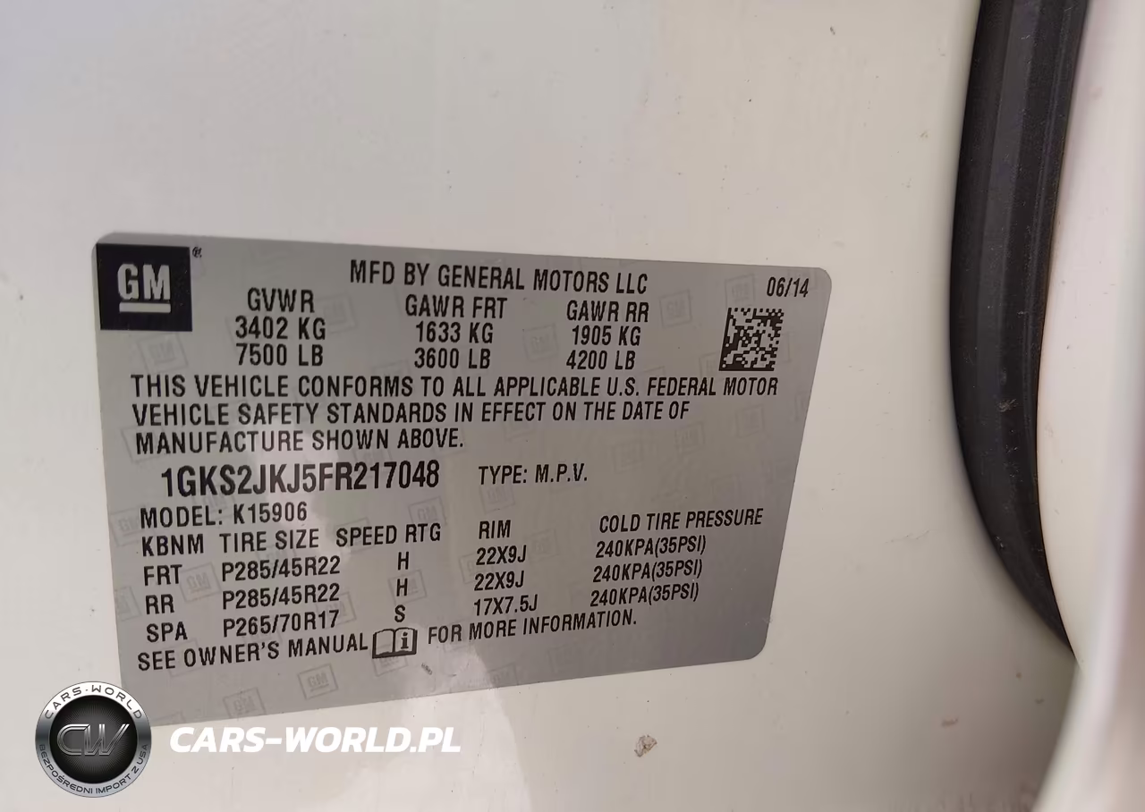 2015 GMC Yukon Xl 1500 Denali VIN:1GKS2JKJ5FR217048 - 9