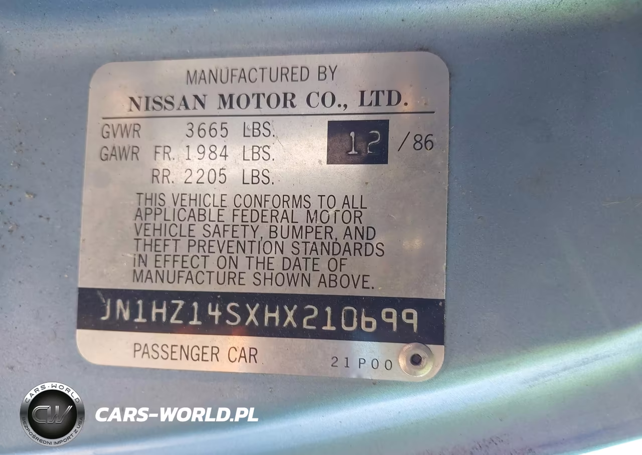 1987 Nissan 300Zx VIN:JN1HZ14SXHX210699 - 9