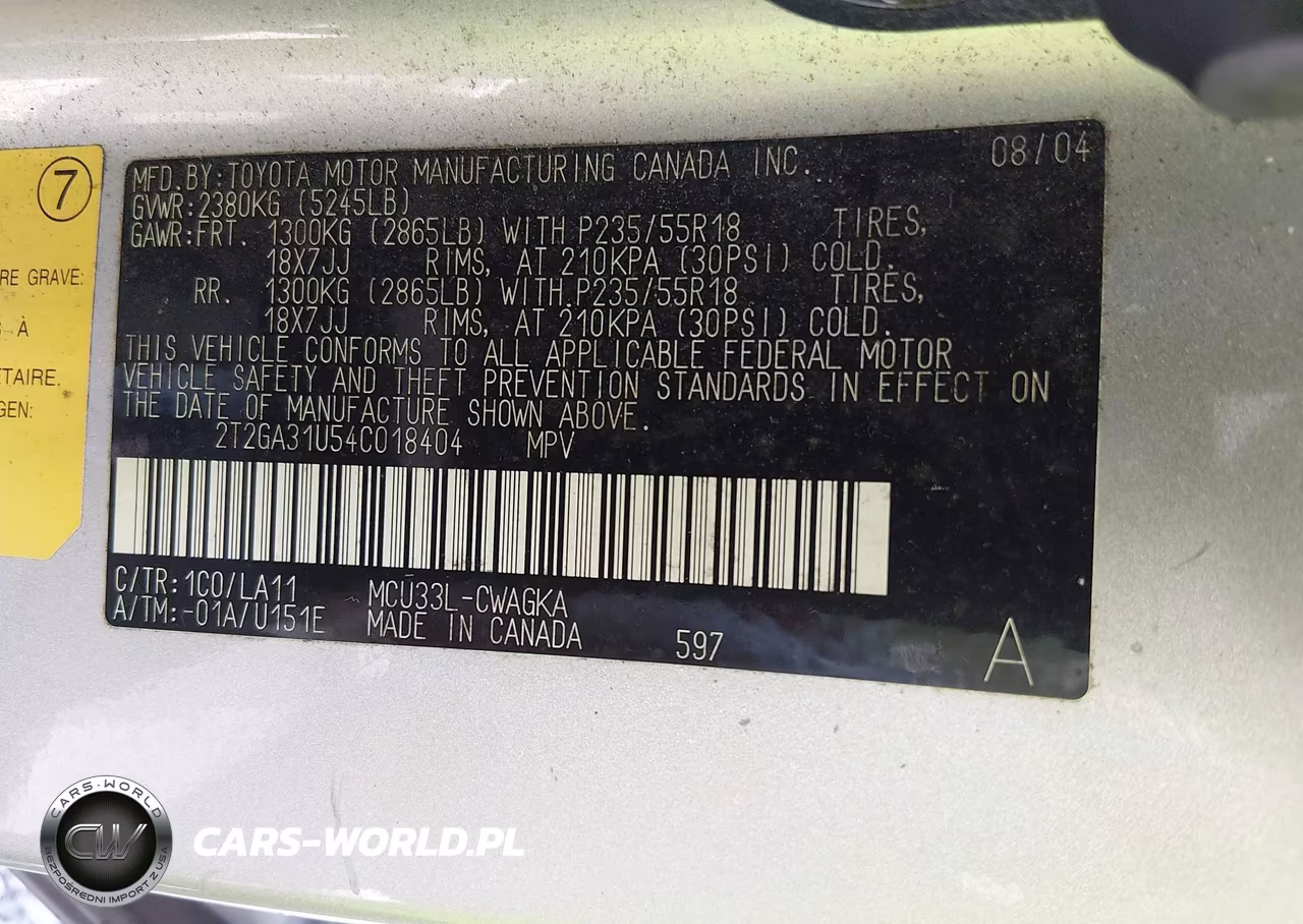 2004 Lexus Rx 330 VIN:2T2GA31U54C018404 - 9
