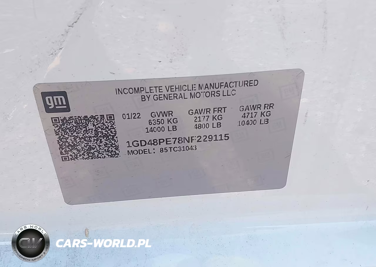 2022 GMC Sierra 3500Hd Chassis Pro VIN:1GD48PE78NF229115 - 8