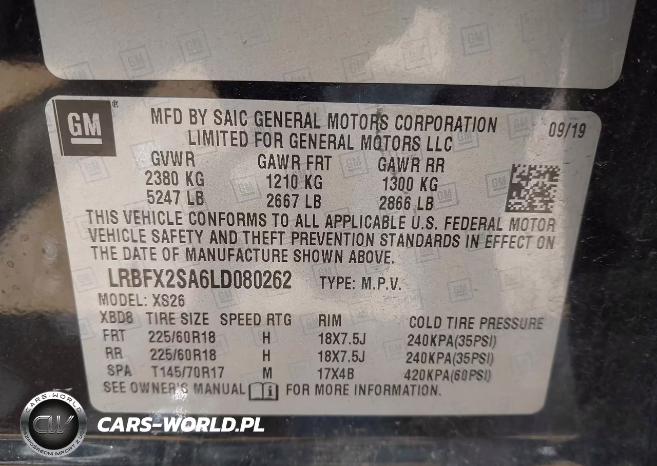2020 Buick Envision Awd Essence VIN:LRBFX2SA6LD080262 - 9