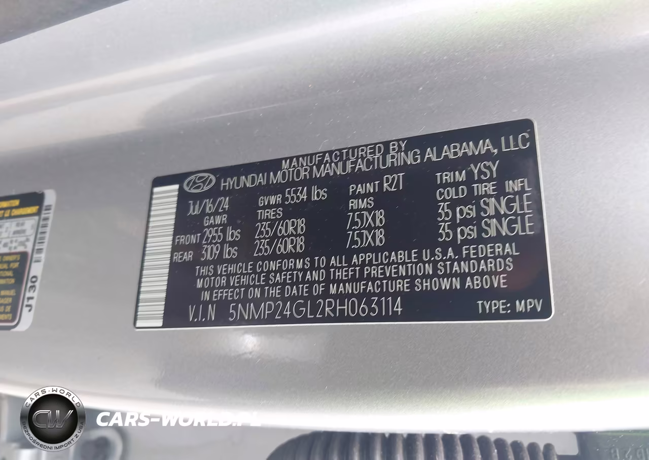 2024 Hyundai Santa Fe Sel VIN:5NMP24GL2RH063114 - 9