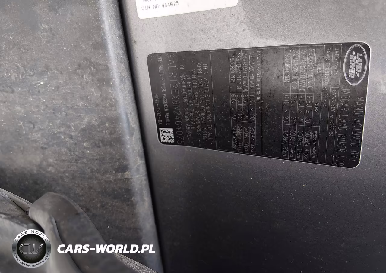 2022 Land Rover Discovery P300 S R-Dynamic VIN:SALRT2EX8N2464075 - 9