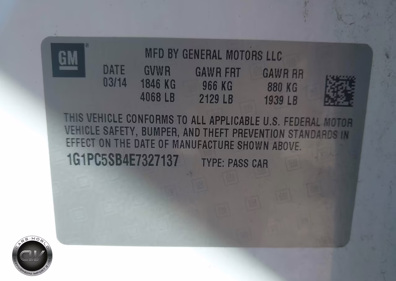 2014 Chevrolet Cruze 1Lt Auto VIN:1G1PC5SB4E7327137 - 9